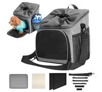 Générique Pet Basket Bike, Detachable Lightweight Pet Carrier, 12.01x10.24x13.98 inches Breathable Mesh Secure Attachment, Travel Storage Bag for Beach, Mountain, Backyard, and Grocery Use