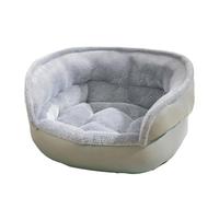 Générique Pet Bed, Joli Panier Rond for Animaux de Compagnie avec Un Bord Large et Luxueux, offrant Un Confort Optimal aux Chiens et Chats de Petite et Moyenne Taille.,for Pets(Black,M)