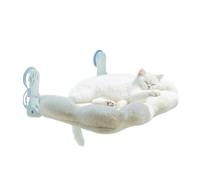 Générique Pet Bed, Nid d'hiver for Chat Creative Cloud, hamac à Ventouse for fenêtre, Plateforme en Verre, lit Suspendu Doux et Confortable for Animaux de Compagnie,for Pets(Long Hair)