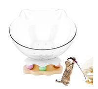 Générique Pet Beds Cats, Space Cat Bed Indoor Games, 12.01x5.91x12.4 inches, Clear Dome Nest Hanging Balls, Interactive Kitten Puppy Toy for Playful Home and Room, Multicolor