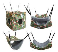 Générique Pet Cage Accessory - 4 Pack Ventilated Sleeping, Anti-Skid Hammock, Cozys criter Lounge | Easy Install Animal Comfort Solution, Practical Application for Hamsters Rabbits Guinea Pigs