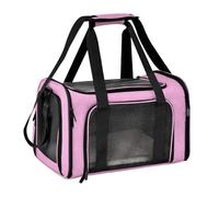 Générique Pet Carrier Bag Side Ventilated Backpack Cat Carriers Dog Travel Airline Approved Transport for Small Dogs Cats Outgoing(Pink,M (40x25x25))