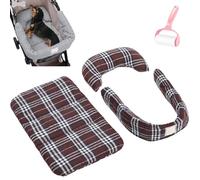 Générique Pet Cart Cushion Side Pad Set, Portable Anti-Slip Removable Washable Carts Pad for Small Dog Cats, Comfortable Protective Puppy Cart Mat for Travel Outdoor Daily Use