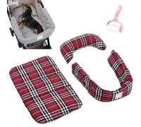 Générique Pet Cart Cushion Side Pad Set, Portable Anti-Slip Removable Washable Carts Pad for Small Dog Cats, Comfortable Protective Puppy Cart Mat for Travel Outdoor Daily Use