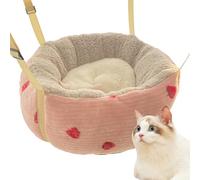 Générique Pet Cat Hammock - Plush Hanging Bed, Warm Soft Cage with Anti-Skid Base, Adjustable Straps and Hooks | for Cats, Kittens, Ferrets, Rabbits, Small Pets, Indoor Home, Window