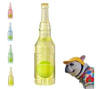 Générique Pet Chew Beer Bottle with Tennis, in Bottle Toy, Water Bottle Cruncher,Beer Bottle with Tennis, Dog Toys for Small Medium Dogs Boredom (Yellow)