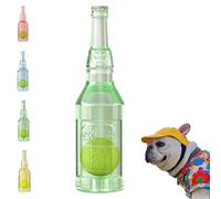 Générique Pet Chew Beer Bottle with Tennis, in Bottle Toy, Water Bottle Cruncher,Beer Bottle with Tennis, Dog Toys for Small Medium Dogs Boredom (Green)