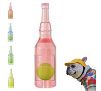 Générique Pet Chew Beer Bottle with Tennis, in Bottle Toy, Water Bottle Cruncher,Beer Bottle with Tennis, Dog Toys for Small Medium Dogs Boredom (Red)