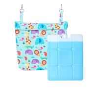 Générique Pet Cooling Mat, Bunny Ice Pad, Small Animal Chill Mat, Chew Resistant Layer, Portable Cooling Design, Travel Beach Crate Sofa Use, 24x26.5cm/9.45x10.43 inches Blue 1 Pack