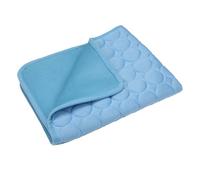 Générique Pet Cooling Mat, Dog Sleeping Blanket, Waterproof Ice Silk Pad, Ergonomic Breathable Bed, Ideal for Outdoor Indoor Summer Use, 39.37x27.56 inches, Blue Gray Color, 1 Piece