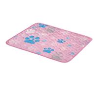 Générique Pet Cooling Mat, Ice Silk Pad, 23.62x19.69 inches, Dog Chill Mat, Non-Slip, Scratch Resistant Design, Cotton Filled, Blue Pink Print, for Porch, Backyard, Balcony, Bedroom