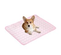 Générique Pet Cooling Mat - Summer Self Cooling Pad for Dogs and Cats, Breathable Ice Silk Pet Mat for Indoor Floor Sofa Crate Kennel Car Travel Outdoor Camping Use 24,41x19,69x0,39 inch