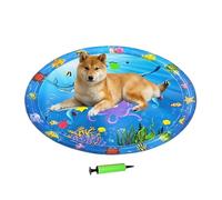 Générique Pet Cooling Pad, Anti-Scratch Cool Mat for Dogs 39.37x39.37 inches, Inflatable Pet Ice Pad with Included Pump, Interactive Sensory Toy for Hot Weather, Travel, Garden, Outdoor Use
