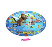 Générique Pet Cooling Pad, Anti-Scratch Cool Mat for Dogs, Inflatable Pet Ice Pad Pump, Interactive Sensory Toy, Portable Summer Design for Travel Car Garden Outdoor Indoor, 100x100cm