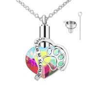 Générique Pet Cremation Jewelry, Memorial Jewelry, Handcrafted Commemoration Pendant, 1.57x1.02 Inches Personalized Necklace, Pets Funeral Keepsake for Animal Ashes Daily Worn