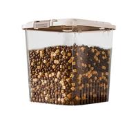 Générique Pet Food Storage Container | PP, 420g-605g, 2 Sizes | Transparent Airtight Bin With Measuring Cup | For Dog Cat Food, Grain Rice Snacks, Lid