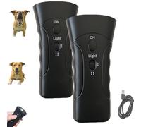 Générique Pet Gentle Anti Barking Device, Petgentle Ultrasonic Pet Trainer for Dogs, Instantly Stop Barking & Other Bad Behaviors with 1 Click of A Button, for All Dogs (2pcs)