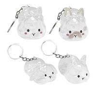 Générique Pet Hair Keepsake, Bunny Shaped Memory Bottle, Transparent Mini Container Set, Cat Hair Storage, Travel Carry, Daily Homage, Ceremony Present, Home Remembrance Display 2.76x2.36x1.97 inches