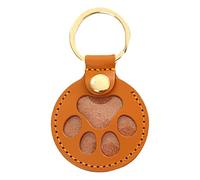 Générique Pet Hair Keepsake, Leather Paw Key Chain Memorial, Thoughtful Pendant, Compact and Wearable for Family, Ceremony, Birthday, Travel, Display, 3.62x2.36 inches, Multicolor