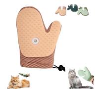 Générique Pet Hair Removal Gloves Spray Massage Brush Gloves, Grooming Mist Glove for Pets, Reusable Shedding Mitt Massage Tool, for All Kinds of Dog and Cat Hair (Orange)