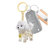 Générique Pet Hair Storage Keychain - Resin Transparent Pendant Keepsake Box, Cute Memory Holder For Storage | Travel Daily Commuting Purse Handbag Tote Personal Memorial Accessory