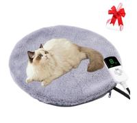 Générique Pet Heating Pad, Waterproof Pet Electric Blanket with Anti Bite Tube and 9-Level Adjustable Temperature Timer, 23.6x23.6 in 6-Layer Warm Soft Durable Cats Dogs Heated Bed Mat
