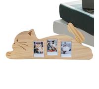 Générique Pet Memorial Frame,Kitten Shaped Dog Frame Keepsake, Height Adjustable Wooden for Home Office Bedroom Study Desktop Shelf Sympathy Grieving Funeral