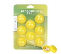 Générique Pet Odor-Absorbing Balls (8-Pack) - Lemon and Scented Deodorizer | Adhesive Wall-Mountable Air Freshener for Pet Beds Mats and Cages | Long-Lasting Freshness for Cat Trees
