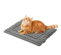 Générique Pet Self Warming Mat, Self Heating Cat Dog Bed, Washable & Non-Slip Crate Mat, Soft Corduroy Fleece, Indoor Outdoor Pet Blanket for Puppies & Kittens (Gray,XL:23 * 35in)