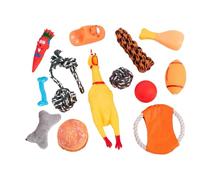 Générique Pet Supplies TRP Dog Screaming Toys, Gros et Petit Chien Noeud de Corde grignoter, Dentition molaire pour Chiots Set, Robuste et Durable de dix pièces (4)