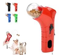 Générique Pet Treat Launcher, Cats Treat Dispenser Shooter Toy, Handheld Interactive Pet Snack Catapult (Red)