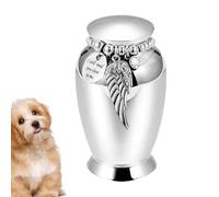 Générique Pet Urns for Dogs - 2.76 inch Metal Memorial Ash Container | Mini Aluminum Alloy Urn for Pet Puppy Animal Funeral Storage Remembrance Home Shelf Decor