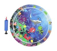 Générique Pet Water Bed, Colorful Kid Play Mat with Inflator, Inflatable Pet Supplies, Portable Sensory Playing Bed for Hot Weather, Outdoor Use for Dogs, Cats, 39.37x39.37 inches