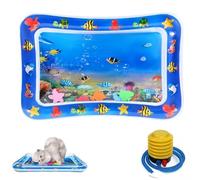 Générique Pet Water Bed, Ocean Breeze Splashland for Cat Dog, Cat Waterbed Toy with Fish, Thickened Anti-Scratch Water Mat, Feel Cool Comfort (Rectangle B)