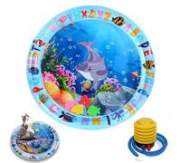 Générique Pet Water Bed, Ocean Breeze Splashland for Cat Dog, Cat Waterbed Toy with Fish, Thickened Anti-Scratch Water Mat, Feel Cool Comfort (Round B)