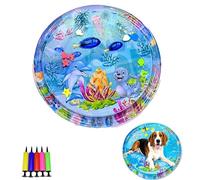 Générique Pet Water Bed, Thickened Water Sensory Play Mat for Cats Dog, Non-Scratch Design for Self Play Feel Cool Comfort Washable Inflatable Playmat (K,27.5 * 19.6inch)