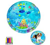 Générique Pet Water Bed, Thickened Water Sensory Play Mat for Cats Dog, Non-Scratch Design for Self Play Feel Cool Comfort Washable Inflatable Playmat (J,27.5 * 19.6inch)