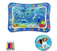 Générique Pet Water Bed, Thickened Water Sensory Play Mat for Cats Dog, Non-Scratch Design for Self Play Feel Cool Comfort Washable Inflatable Playmat (A,41.3 * 41.3inch)