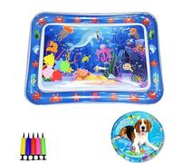 Générique Pet Water Bed, Thickened Water Sensory Play Mat for Cats Dog, Non-Scratch Design for Self Play Feel Cool Comfort Washable Inflatable Playmat (B,41.3 * 41.3inch)