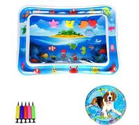Générique Pet Water Bed, Thickened Water Sensory Play Mat for Cats Dog, Non-Scratch Design for Self Play Feel Cool Comfort Washable Inflatable Playmat (E,41.3 * 41.3inch)