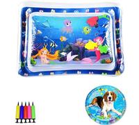 Générique Pet Water Bed, Thickened Water Sensory Play Mat for Cats Dog, Non-Scratch Design for Self Play Feel Cool Comfort Washable Inflatable Playmat (F,41.3 * 41.3inch)