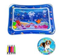 Générique Pet Water Bed, Thickened Water Sensory Play Mat for Cats Dog, Non-Scratch Design for Self Play Feel Cool Comfort Washable Inflatable Playmat (D,41.3 * 41.3inch)