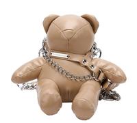 Générique Petit à bandoulière en cuir PU à la mode avec doublure intérieure douce, mignon ours en forme de téléphone, portefeuille, à main artistique ours en PU pour téléphone portable