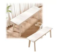 Générique Petit Banc en Bois Massif, Banc Salle A Manger Style Campagnard, Bancs A Chaussures 60/80/100/120/140/150/160/180 Cm Banquette Angle Vintage, Tabouret Repose-Pieds(White,100 cm/39.37 in)