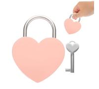 Générique Petit Cadenas de Cœur Rose Grand Modèle avec Clé Cadenas pour Bagages Valises et Paquet à Dos Léger et Compact pour Sécuriser Journaux Intimes Coffres et Accessoires de