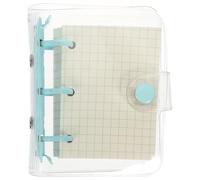 Générique Petit Carnet à Spirale 3 Anneaux Couverture Transparente Bleu, Bloc-notes Multifonction en Pvc et Papier, Pratique à Transporter et Écrire Partout