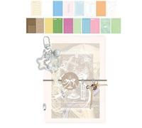Générique Petit Carnet Classeur,Rechargeable à Feuilles Mobiles Mignon Portable 5 Anneaux | Classeur de Poche M5 Registre Manuel | Pour Adultes Étudiants École Voyage Notes Quotidiennes Scrapbooking