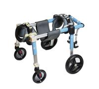 Générique Petit ＆ Chaise roulante pour chien de grande race, Chariot d'assistance pour chien bleu avec roue avant amovible, chaise roulante pour chien pour les pattes avant et arrière.,S