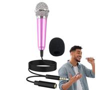 Générique Petit Microphone - Corps en d'aluminium, Capture sonore omnidirectionnelle, Taille compacte Portable, connectivité sans Fil | Outil d'enregistrement Mobile pour Chanter Voice Home Studio