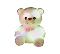 Générique Petit Ours en Peluche Lumineux, Ours en Peluche Arc-en-ciels Doux et Lumineux pour Enfant garçons Filles, Animal en Peluches Brillant coloré créatif pour Cadeau d'anniversaire pour Enfant